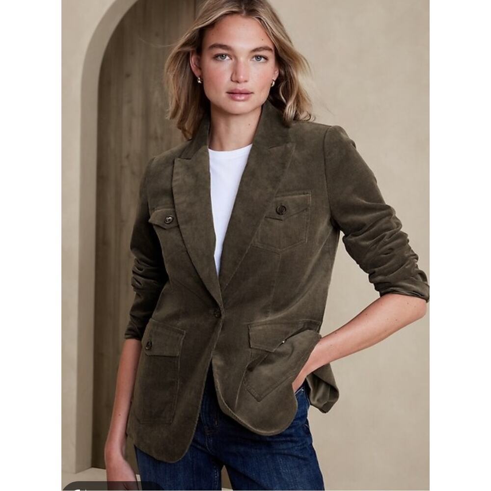 Banana Republic | Women’s CORDUROY EXPEDITION BLAZER in Sheltered Earth Size 10